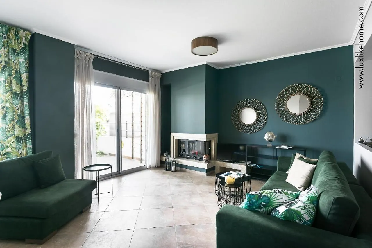 Semesterbostad #Luxlikehome - Mediterranee Beachfront Summer House Kalyves Polygyrou Grekland